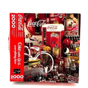 Coca-Cola Springbok 2000 Piece Jigsaw Puzzle Vintage Advertising Collage PZL9409